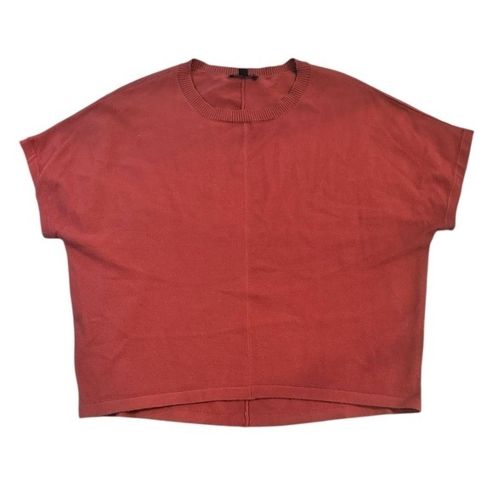 Faith & Zoe Dolman Sleeve Sweater - Womens Size Large - Brick Red - Viscose